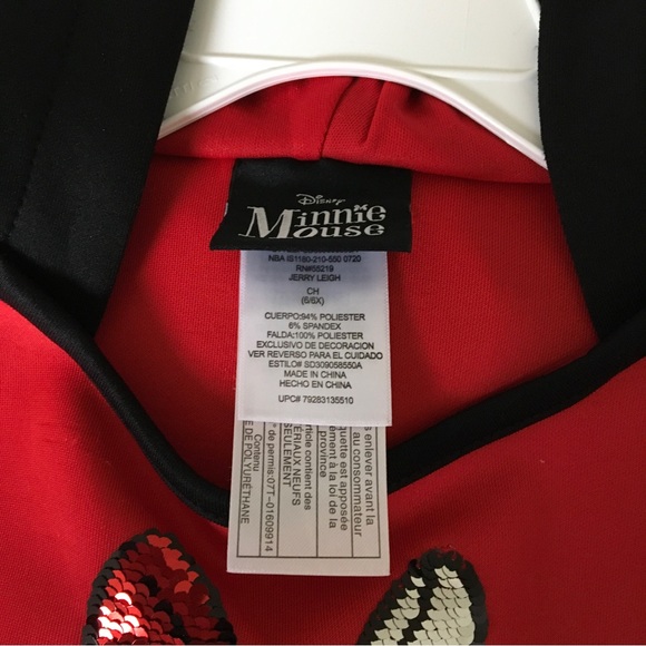 Disney Minnie Mouse dress-up costume dress with hood, size 6/6x - Picture 3 of 3